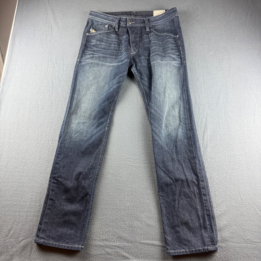 Diesel Darron Jeans Men's 30x32 (Fits 33x32) Blue Slim Tapered Button Fly USA